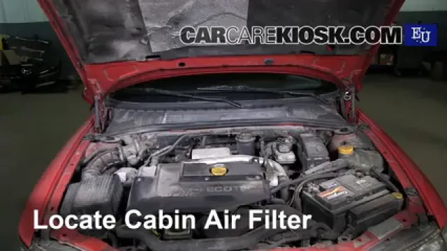 1998 Opel Vectra Estate DTI 2.0L 4 Cyl. Turbo Diesel Filtre à air (intérieur) Changement